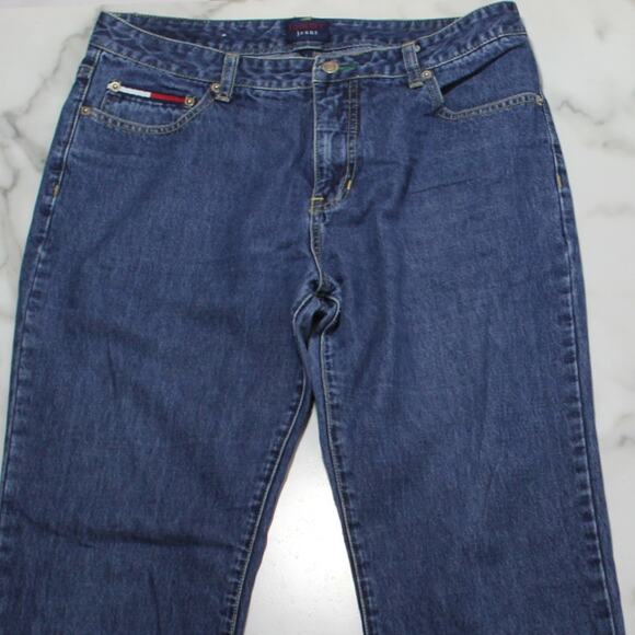VTG 90'S TOMMY( GIRL) HILFIGER High Waisted FLARE JEANS SIZE‎ 11 - Picture 3 of 6
